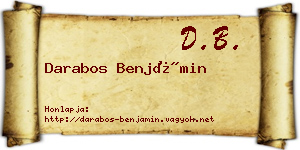 Darabos Benjámin névjegykártya