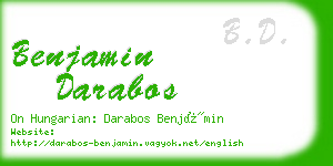 benjamin darabos business card